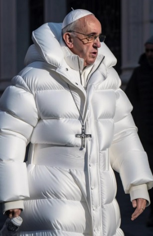 Deepfake Francis puffy jacket